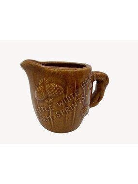 Vintage Little White House Warm Springs GA Pottery Mini Pitcher Ceramic Souvenir